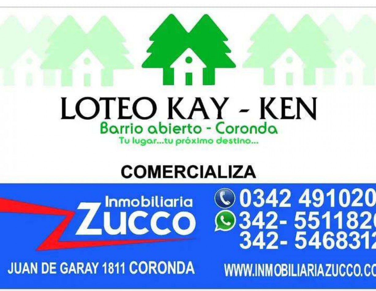 VENTA: TERRENOS EN LOTEO KAY-KEN EN CORONDA 