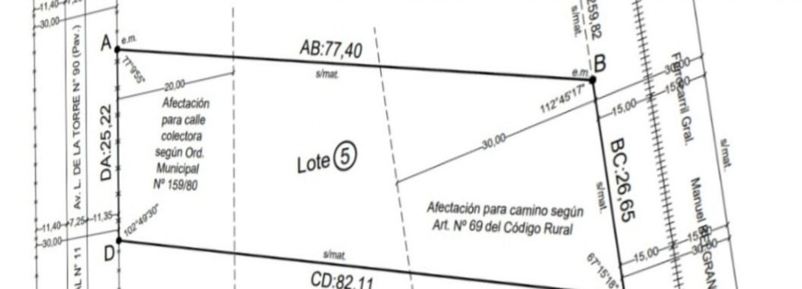 Lote sobre la ruta 11-  Ref. No 1294